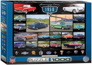 Los mejores puzzles de coches - Puzzle de American Cars of The 1950s de 1000 piezas de Eurographics