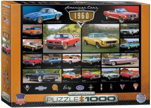 Los mejores puzzles de coches - Puzzle de American Cars of The 1960s de 1000 piezas de Eurographics