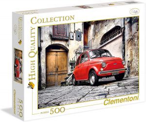 Los mejores puzzles de coches - Puzzle de Fiat 600 Rojo de 500 piezas de Clementoni