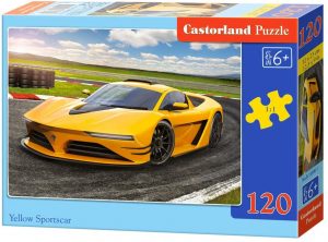 Los mejores puzzles de coches - Puzzle de Lamborghini Amarillo de 120 piezas de Castorland