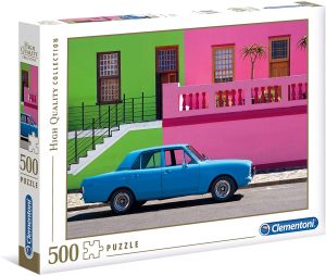 Los mejores puzzles de coches - Puzzle de coche azul de 500 piezas de Clementoni