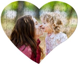 Los mejores puzzles de corazón - Puzzle de corazón personalizado de 104 piezas