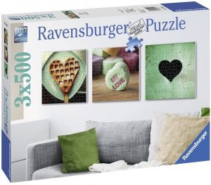 Los mejores puzzles de corazón - Puzzle de tríptico de corazones de 3x500 piezas de Ravensburger