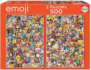 Los mejores puzzles de emojis - Puzzle de 2 x 500 piezas de Educa de emoticonos