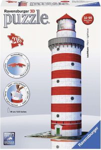 Los mejores puzzles de faros en 3D - Puzzle de Faro diseño único Ravensburger en 3D de 216 piezas - Puzzle de Faro