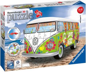 Los mejores puzzles de furgonetas volkswagen Hippie de surf - Puzzle de Furgoneta Volkswagen en 3D Hippie de 162 piezas de Educa