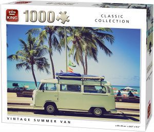 Los mejores puzzles de furgonetas volkswagen Hippie de surf - Puzzle de Vintage de Furgonetas Volkswagen de 1000 piezas de King