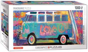 Los mejores puzzles de furgonetas volkswagen Hippie de surf - Puzzle de dibujo de Furgonetas Volkswagen de 1000 piezas de Eurographics