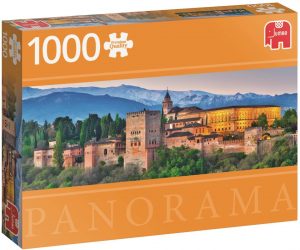 Los mejores puzzles de la Alhambra de Granada - Puzzle de Panorama de la Alhambra de Granada de 1000 piezas de Jumbo
