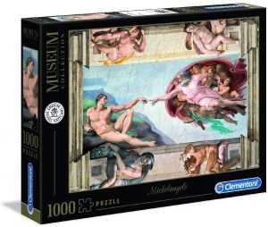 Los mejores puzzles de la Creación de Adán de Michelangelo - Puzzle de la creación de Adán de Michelangelo de 1000 piezas de Clementoni