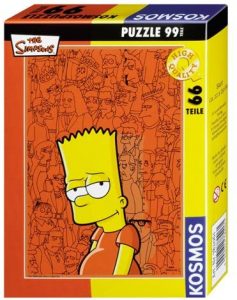 Los mejores puzzles de los Simpsons - Puzzle de Bart Simpson de 99 piezas de Kosmos