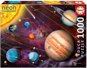 Los mejores puzzles de planetas del Sistema Solar - Puzzle de planetas del Sistema Solar de 1000 piezas de Educa de Neon