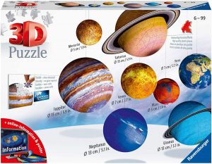 Los mejores puzzles de planetas del Sistema Solar - Puzzle del Sistema Solar en 3D de Ravensburger