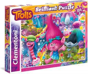 Los mejores puzzles de trolls - Puzzle de 104 piezas de Trolls de Clementoni