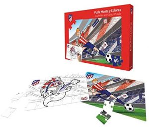 Los mejores puzzles del Atlético de Madrid - Puzzle para colorear del Atlético de Madrid de 40 piezas de KICK OFF GAMES