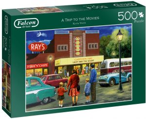 Los mejores puzzles vintage - Puzzles estilo Vintage - Puzzle de Cine Vintage de 500 piezas de Falcon