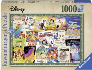 Los mejores puzzles vintage - Puzzles estilo Vintage - Puzzle de Disney Vintage de 1000 piezas de Ravensburger