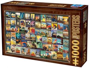Los mejores puzzles vintage - Puzzles estilo Vintage - Puzzle de PÃ³sters de ciudades Vintage de 1000 piezas de DToys