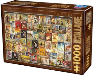 Los mejores puzzles vintage - Puzzles estilo Vintage - Puzzle de Pósters de bicis Vintage de 1000 piezas de DToys