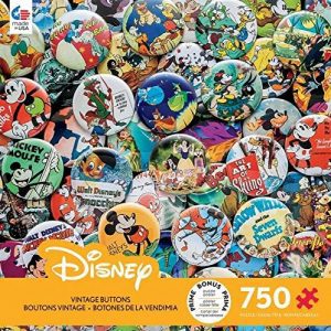 Los mejores puzzles vintage - Puzzles estilo Vintage - Puzzle de chapas de Disney Vintage de 750 piezas de Ceaco