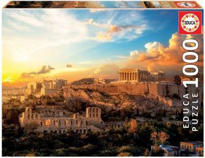 Puzzle de AcrÃ³polis de Atenas de 1000 piezas de Educa - Los mejores puzzles de Atenas en Grecia - Puzzles de ciudades del mundo