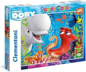 Puzzle de Buscando a Dory de 104 piezas de Clementoni - Los mejores puzzles de Disney Pixar - Puzzle de Buscando a Nemo y Dory de Disney Pixar