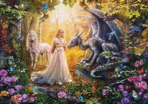 Puzzle de Dragón y unicornio de Anne Stokes de 1500 piezas de Educa - Los mejores puzzles de Anne Stokes
