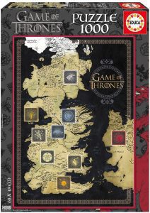 Puzzle de Juego de Tronos de Mapa de Poniente de 1000 piezas de Educa - Los mejores puzzles de series de televisión - Puzzle de Game of Thrones - Juego de Tronos