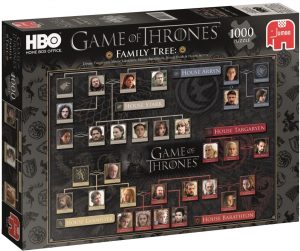 Puzzle de Juego de Tronos de familias de 1000 piezas de Jumbo - Los mejores puzzles de series de televisión - Puzzle de Game of Thrones - Juego de Tronos