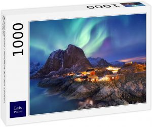Puzzle de Lofoten con Aurora Boreal de Lais de 1000 piezas - Los mejores puzzles de Noruega