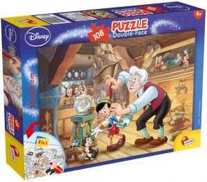 Puzzle de Pinocho con Gepeto de 108 piezas de Lisciani - Los mejores puzzles de Disney - Puzzle de Pinocho