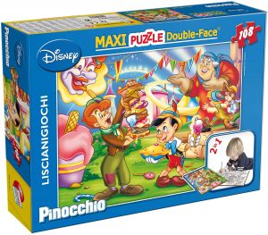 Puzzle de Pinocho de 108 piezas de Lisciani - Los mejores puzzles de Disney - Puzzle de Pinocho