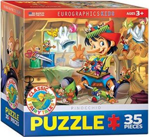 Puzzle de Pinocho de 35 piezas de Eurographics - Los mejores puzzles de Disney - Puzzle de Pinocho
