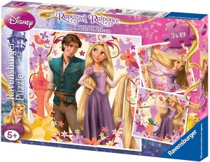 Puzzle de Rapunzel de 3 x 49 piezas de Ravensburger - Los mejores puzzles de Disney - Puzzle de Rapunzel de Enredados - Tagled