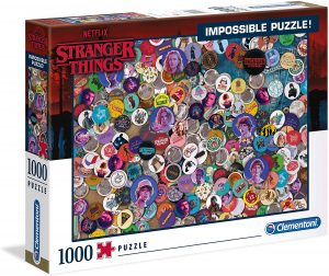 Puzzle de Stranger Things de 1000 piezas de Clementoni - Los mejores puzzles de series de televisión - Puzzle de Stranger Things chapas