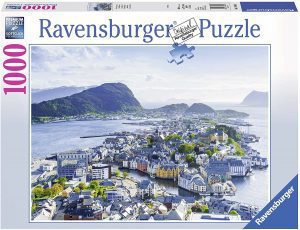 Puzzle de Vista Sobre Ålesund de Noruega de 1000 piezas de Ravensburger - Los mejores puzzles de Noruega - Puzzles de países