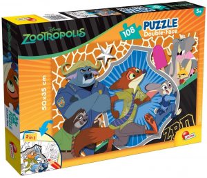 Puzzle de Zootr贸polis de 108 piezas de Lisciani - Los mejores puzzles de Disney - Puzzle de Zootr贸polis