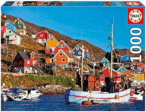 Puzzle de casas nórdica de 1000 piezas de Educa - Los mejores puzzles de Noruega - Puzzles de países