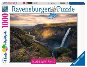 Puzzle de cascadas en Escandinavia de 1000 piezas de Ravensburger- Los mejores puzzles de cascadas