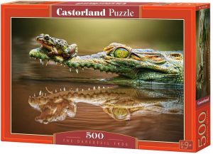 Puzzle de cocodrilo con rana de 500 piezas de Castorland - Los mejores puzzles de cocodrilos
