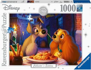 Puzzle de la Dama y el Vagabundo de 1000 piezas de Ravensburger - Los mejores puzzles de Disney - Puzzle de la Dama y el Vagabundo