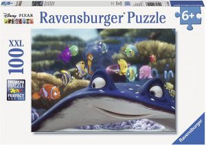 Puzzle de manta y peces de Buscando a Nemo de 100 piezas de Ravensburger - Los mejores puzzles de Disney Pixar - Puzzle de Buscando a Nemo y Dory de Disney Pixar