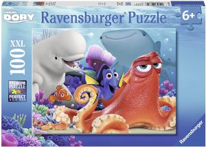 Puzzle de personajes de Buscando a Dory de 100 piezas de Ravensburger - Los mejores puzzles de Disney Pixar - Puzzle de Buscando a Nemo y Dory de Disney Pixar