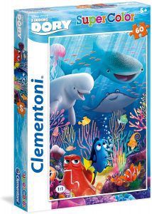 Puzzle de personajes de Buscando a Dory de 60 piezas de Clementoni - Los mejores puzzles de Disney Pixar - Puzzle de Buscando a Nemo y Dory de Disney Pixar