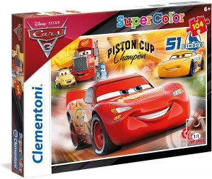 Puzzle de personajes de Cars 3 de 104 piezas de Clementoni - Los mejores puzzles de Disney Pixar - Puzzle de Cars de Disney Pixar