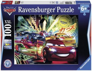 Puzzle de personajes de Cars neón de 100 piezas de Ravensburger - Los mejores puzzles de Disney Pixar - Puzzle de Cars de Disney Pixar