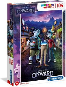 Puzzle de personajes de Onward de 104 piezas de Clementoni - Los mejores puzzles de Disney Pixar - Puzzle de Onward de Disney Pixar