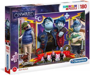 Puzzle de personajes de Onward de 180 piezas de Clementoni - Los mejores puzzles de Disney Pixar - Puzzle de Onward de Disney Pixar