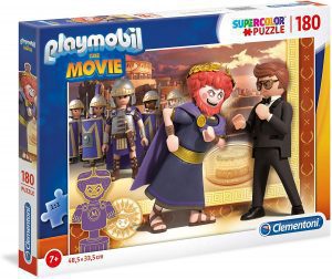 Puzzle de personajes de la película de Playmobil del coliseo de 180 piezas de Clementoni - Los mejores puzzles de Playmobil