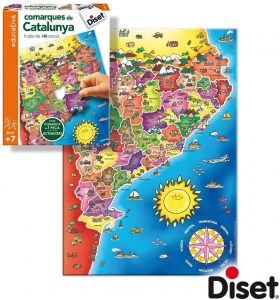 Los mejores puzzles de Cataluña - Puzzle de las comarcas de Cataluña de 148 piezas de Diset